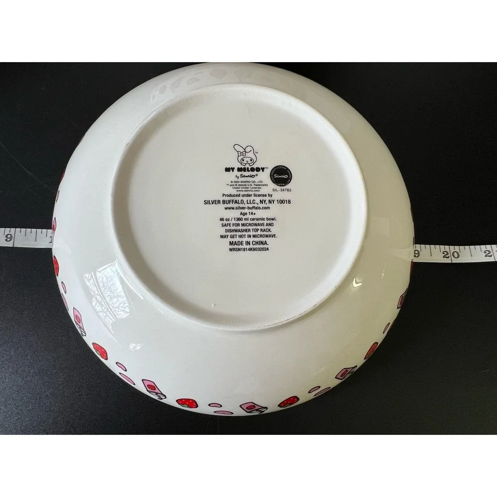 SET OF 3 -My Melody Cupcake Sanrio 9-Inch Ceramic Pasta Bowls - Picture 5 of 5